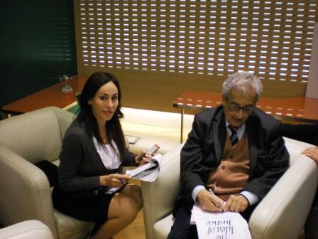 Consecutive interpreting for Amartya Sen, Nobel Prize winner for Economics